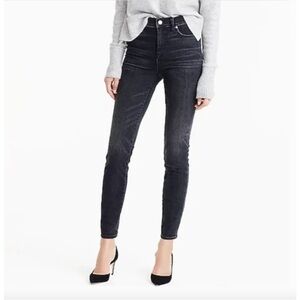 NWT J. Crew 9” Toothpick Mid-Rise Charcoal Wash Jeans, 30
